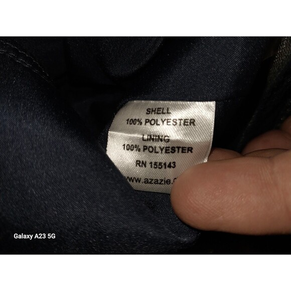 Azazie Bridesmaids Dress Size A 14 Dark Navy Madeline - Picture 11 of 12